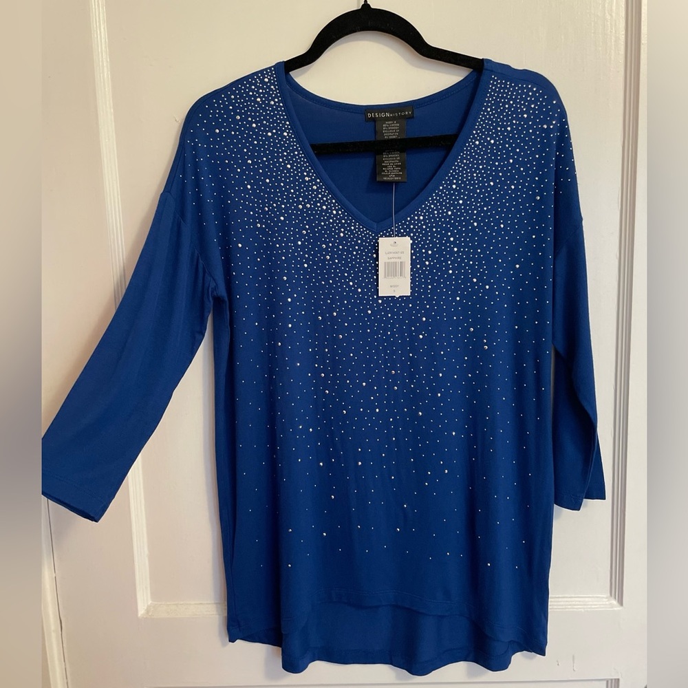Design History Rhinestone Top
